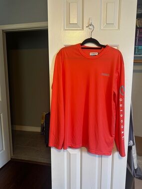 Magellan Outdoors Men's Long-Sleeve Performance Shirt - Coral Red